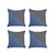 Set of Four 18" Blue and White Houndstooth Fabric Throw Pillows