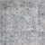 4' X 6' Light Grey And Blue Oriental Power Loom Distressed Washable Area Rug - 606114700708