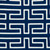 20" Blue Geometric Cotton Throw Pillow