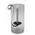 12" Light Gray Glass Centerpiece Taper Candle Holder With Candle