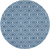 8' Gray Round Moroccan Power Loom Area Rug