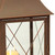 Set of Three Brown Lattice Glass And Metal Floor Lantern Candle Holders