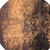 5' Yellow and Brown Round Abstract Non Skid Area Rug