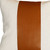 Homeroots Home Decor Set Of Two 18" x 18" Brown and Ivory Faux Leather Zippered Pillow, Brown and Ivory, Set of 2