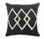 Homeroots Home Decor 20 X 20 Inches in White and Black 100% Cotton Geometric Zippered Pillow