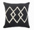 Homeroots Home Decor 20 X 20 Inches in White and Black 100% Cotton Geometric Zippered Pillow