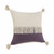 Homeroots Home Decor 20 X 20 Inches Purple and Off-White 100% Cotton Zippered Pillow