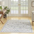 Homeroots Home Decor 6' x 9' Ivory and Blue Oriental Power Loom Washable Area Rug