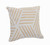 Homeroots Home Decor 20 X 20 Inches Tan and White 100% Cotton Geometric Zippered Pillow