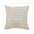 Homeroots Home Decor 20 X 20 Inches Tan and White 100% Cotton Geometric Zippered Pillow