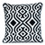 Homeroots Home Decor Geometric Zippered Pillow, Black, 18 X 18 Inches