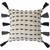 Homeroots Home Decor 20 X 20 Inches Black and Cream 100% Cotton Geometric Zippered Pillow 