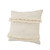 20" Cream Cotton Throw Pillow with Fringe