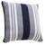 Homeroots Home Decor 20 X 20 Inches Navy Gray and White 100% Cotton Coastal Zippered Pillow, Coastal Design