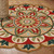 Homeroots Home Decor 6' x 6' Red Round Wool Floral Hand Tufted Area Rug