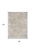 5' X 7' Beige Oriental Power Loom Washable Area Rug
