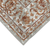 8' Rust and Gray Floral Power Loom Round Rug