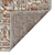 8' Rust and Gray Floral Power Loom Round Rug