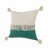 Homeroots Home Decor 20 X 20 Inches Emerald Green and Off-White 100% Cotton Zippered Pillow