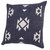 Homeroots Home Decor 20 X 20 Inches in Navy and White 100% Cotton Geometric Zippered Pillow