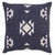 Homeroots Home Decor 20 X 20 Inches in Navy and White 100% Cotton Geometric Zippered Pillow