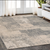 5' X 8' Gray And Sand Abstract Area Rug