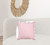 20" Light Pink Cotton Throw Pillow With Embroidered Edges