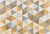 12' X 18' Yellow Geometric Washable Non Skid Area Rug