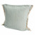 Homeroots Home Decor 20 X 20 Inches Aqua Blue and Cream 100% Cotton Zippered Pillow