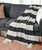 50" X 60" Gray and White Woven Cotton Striped Throw Blanket with Tassels Home Accent