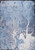 5' X 7' Blue and Black Abstract Non Skid Area Rug