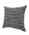 Homeroots Home Decor 20 X 20 Inches Black and Cream 100% Cotton Striped Zippered Pillow