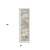 8' Ivory Blue and Gray Patchwork Distressed Runner Rug With Fringe