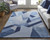 Homeroots Home Decor 8' x 10' Blue and Silver Wool Geometric Tufted Handmade Area Rug