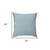 Homeroots Home Decor 20 X 20 Inches Corydalis Blue and Light Blue 100% Cotton Zippered Pillow