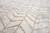 5' Gray and Yellow Round Chevron Non Skid Area Rug