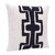 Homeroots Home Decor 24 X 24 Inches Black and Ivory 100% Cotton Geometric Zippered Pillow