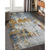 5' X 7' Blue Orange And Gray Area Rug