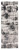 8' Black Gray And White Abstract Runner Rug
