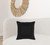Homeroots Home Decor 20 X 20 Inches Black 100% Cotton Geometric Zippered Pillow