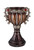 18" Bronze and Silver Floral Urn Polyresin Table Vase With Stones