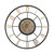 Homeroots Home Decor 56" Circle Analog Exposed Gear Wall Clock, Copper