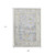 4' X 6' Ivory Blue And Green Floral Area Rug