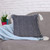 Homeroots Home Decor 20 X 20 Inches Deep Blue and White 100% Cotton Zippered Pillow