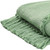50" X 60" Green Woven Cotton Throw Blanket with Fringe