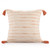 Homeroots Home Decor 20 X 20 Inches Coral and Ivory 100% Cotton Striped Zippered Pillow