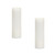 Set of Two White Flameless Pillar Candle Wax