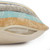 Homeroots Home Decor 14 X 36 Inches Orange Turquoise Gray Blue and White 100% Cotton Striped Zippered Pillow