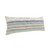 Homeroots Home Decor 14 X 36 Inches Orange Turquoise Gray Blue and White 100% Cotton Striped Zippered Pillow