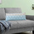 Homeroots Home Decor 14 X 36 Inches Light Blue and Off-White 100% Cotton Geometric Zippered Pillow